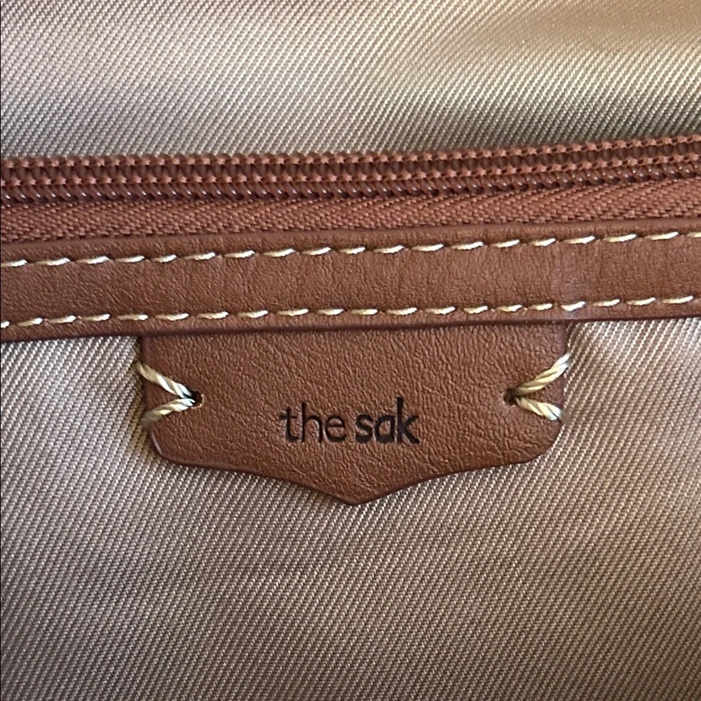 The Sak Laurel Canyon Grey Leather Satchel Tote